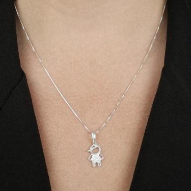 Imagem de Colar Menino com Zircônia em Prata 925 - Hub Joias, Unica, U