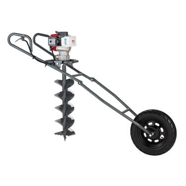 Imagem de Perfurador de Solo Branco BPS52 Com Suporte Roda e Broca 20cm