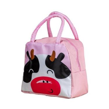 Imagem de Lancheira de Vaquinha Bichinho Infantil Bolsa Térmica Estampada e Dive