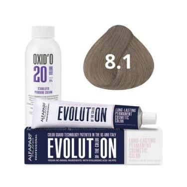 Imagem de Kit Alfaparf Evolution Of The Color 8.1 Louro Claro Cinza 60ml + OX 20