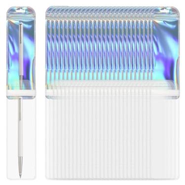 Imagem de 100 unidades, bolsa de caneta transparente e holográfica, 7 x 21 cm, sacos de canetas resseláveis para canetas de contas, manga de plástico, transparentes, sacos de embalagem para pincéis de maquiagem