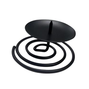 Imagem de Generic Suporte de vela para candelabro, suporte para fotos, aniversário, de vela simples, para velas para bar, decoração de casa, festa, celebração, Preto