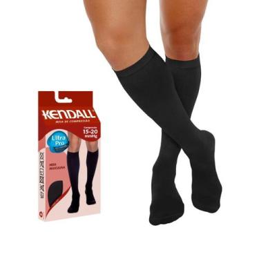 Imagem de Kit 2 Pares Meia de Compressão Kendall 3/4 Masculina 15-20mmHg 1802 Pr