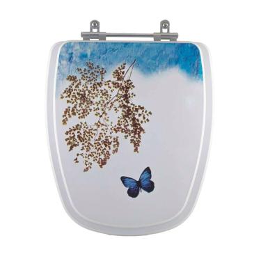 Imagem de Assento Sanitario Decorado Borboleta Monte Carlo para vaso Deca