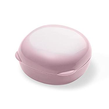 Imagem de Caixa de sabão portátil recipiente de sabão de plástico prateleira de acampamento ao ar livre organizador de chuveiro recipiente banheiro (S, rosa)