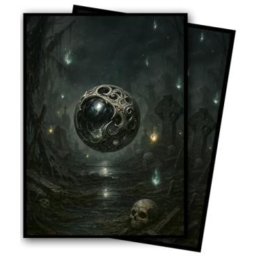 Imagem de MTG Card Sleeves - Element Series (Earth/Fire/Wood/Water/Dark) - Ultra Clear Front & Matte Finish Back, 100 Count Standard Size Matte Art Sleeve for Magic The Gathering (Void's Gaze)