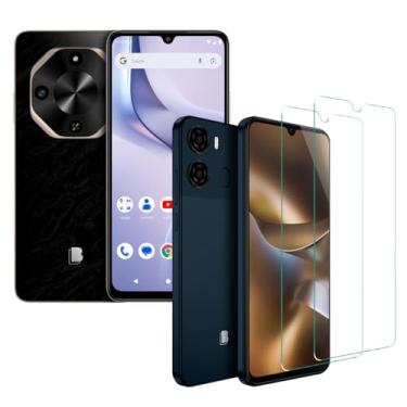 Imagem de Futanwei Película protetora de tela BLU G75 para BLU K2 de 6,9 polegadas, [pacote com 2] película de vidro temperado HD [dureza 9H] [antiarranhões] [antiimpressões digitais] [livre de bolhas