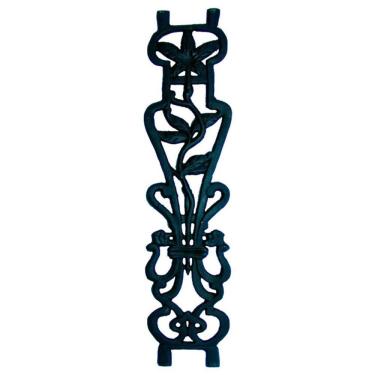 Imagem de Grade Ferro Fundido Flor De Lírio Reta Escada Sacada 80X18Cm