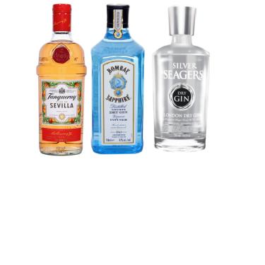 Imagem de Kit Gin Bombay + Tanqueray Sevilla 700ml + Silver Seagers