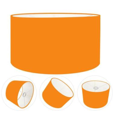 Imagem de Cúpula abajur cilíndrica cp-8028 Ø60x30cm laranja - Vivare