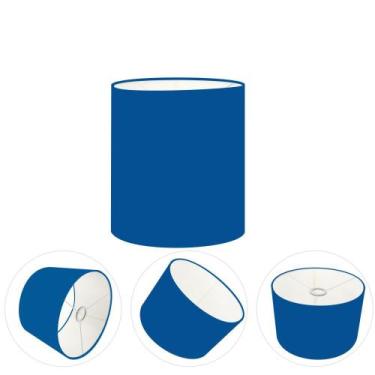 Imagem de Cúpula Abajur Cilíndrica Cp-8001 Ø13x15cm Azul Marinho - Vivare