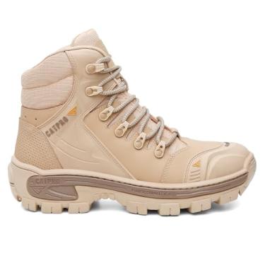 Imagem de Coturno Segurança CatPro Com C.A, Em Couro Legítimo, Cano Médio (Nude, Padrão, BR, Adulto, Numérico, 37)