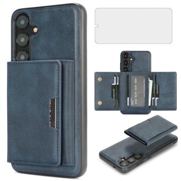 Imagem de Asuwish Capa de telefone para Samsung Galaxy S23 Plus S23+ 5G capa carteira com protetor de tela e suporte de cartão de crédito de couro PU slot para celular S23plus 23S + S 23 23+ SM-S916U 16.8 cm