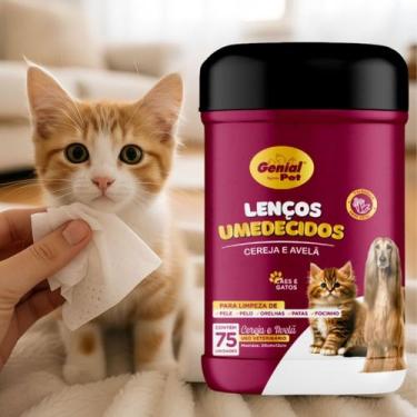 Imagem de Lenço Umedecido Cereja Avelã Perfumado Cachorro Gato Banho - GENIAL PE