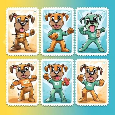 Imagem de Adesivo de Animais para Quarto e Cadernos - Decoração Colorida e Fofa para Crianças e Espaços Infantis 40x40cm