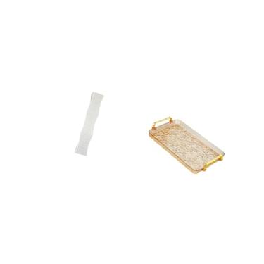 Imagem de Fenteer Abajur de Chão de Papel para Sala de Estar E Bandeja de Sobremesa com Alça para Mesa de Centro, Ideal para Sala de Jantar, Inauguração de Casa, Quarto