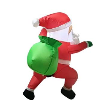 Imagem de Esquirla Papai Noel inflável de escalada de Natal, decoração de janela de Natal, enfeite de feriado para janela de, jardim, quintal,