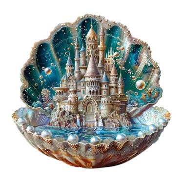 Imagem de SECOGM Wooden Puzzles for Adults - 200 Pieces Pearlspire Citadel-2 Wooden Puzzle - Unique Animal Shape Wood Cut Puzzles - Eco-Friendly Home Office Decor (M-11.4 * 11.10in)