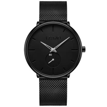 Imagem de F.ZEGAO Relógio à prova d'água para natação, relógio analógico de mergulhador de segunda mão masculino preto