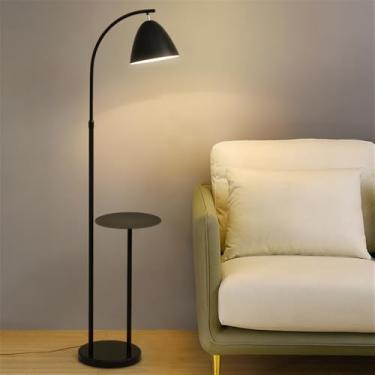 Imagem de Luminária de chão contemporânea de luxo, com design moderno e artístico, ideal para sala de estar, quarto, escritório, casa de campo, hotel ou residências. Possui LED, design retrô e criativ