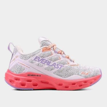 Imagem de Tênis Everlast Climber Run Feminino, Branco, Lilás, 35