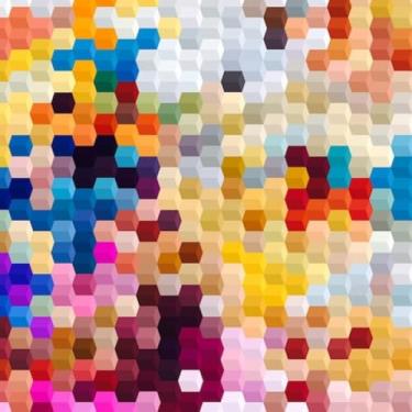 Imagem de Quadro Decorativo Abstract Geometric Art Moderna para Parede Sala Quarto Escritório 60x80cm 50x50cm