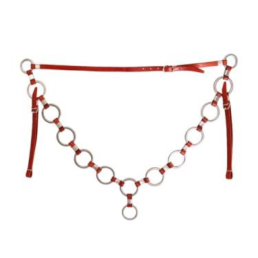 Imagem de Peitoral de Couro Legítimo com 14 Argolas em Alumínio Polido, Fivelas de Metal, Tratado e Oleado, Para Todas as Raças (Havana)