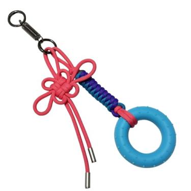 Imagem de DAOSUN Amuletos de bolsa paracord com treinador de força de aderência, pingentes de bolsa de corda tecida à mão para bolsas, bolsas, mochilas, acessórios fofos para mulheres adolescentes, amantes de