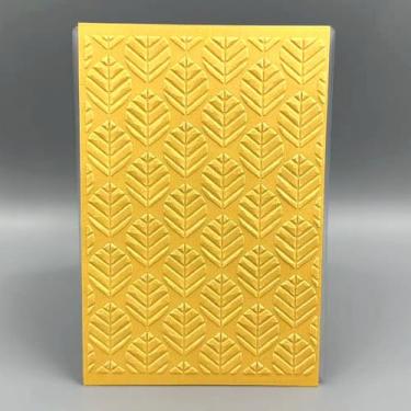 Imagem de Modelo de pasta em relevo de plástico 3D, textura de linhas de folha, tamanho A6, para fazer cartões, faça você mesmo, scrapbook, papel, artesanato, artesanato, scrapbook, artes, decoração