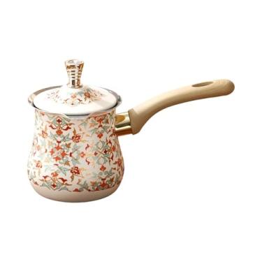 Imagem de Ｂｅｓｇａ Cafeteira turca, grega e árabe com aquecedor de manteiga, com tampa, cabo longo, cafeteira portátil para escritório, café, e cozinha, 900ml