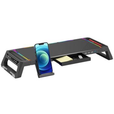 Imagem de Suporte Para Monitor Bm-l100bk Rgb Preto C3tech Preto