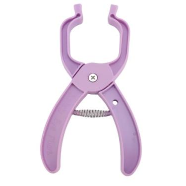 Imagem de Ferramenta de olho de segurança, braçadeira auxiliar de ferramenta de olhos de segurança de crochê, ferramentas de crochê de olhos de segurança para bonecas, fantoches, animais de (Purple)