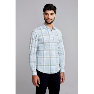 Imagem de Camisa Manga Longa Xadrez Slim Fit - Verde - HIGHSTIL, Verde, 3