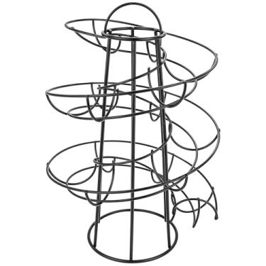 Imagem de Southern Homewares Egg Skelter Deluxe Modern Spiraling Dispenser Rack – Preto, economia de espaço, solução de armazenamento durável para ovos, tamanho único