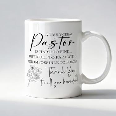 Imagem de LADOCK Caneca Thank You Pastor, Presentes de Apreciação do Pastor Caneca de Café de Cerâmica, Presentes de Pastores para Homens e Mulheres, Thank You For All You Have Done Xícaras de Chá de Café 325