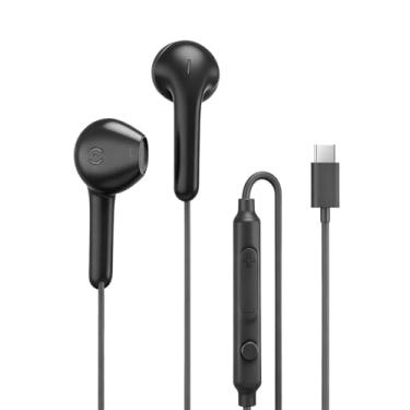 Imagem de MAS CARNEY Fones de ouvido USB C com fio TH9, fone de ouvido tipo C com microfone, USB-C compatível com Apple iPhone 15 16 iPad, Samsung Galaxy S25 S24 A53, Google Pixel, Xiaomi Redmi, Huawei Honor