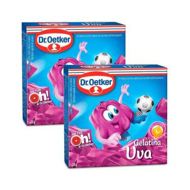 Imagem de Kit 2 Gelatina em Pó Dr. Oetker Sabor Uva 20g