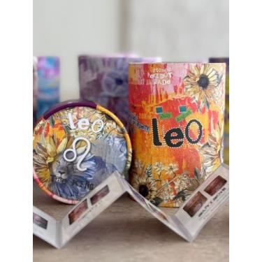 Imagem de Vela de jasmim perfumada Zodíaco em frasco de cerâmica reutilizável, 350 ml, (Leo)