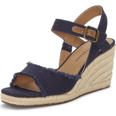Imagem de Lucky Brand Sandália feminina Mindra Espadrille Wedge, Índigo, 39