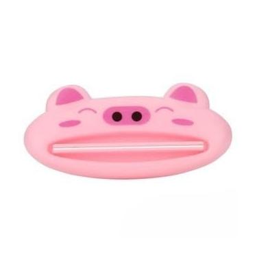 Imagem de Espremedor de Pasta de Dente - Organizador de Banheiro Anti-Desperdício com Espremedor Fácil e Prático(1,Porco rosa)