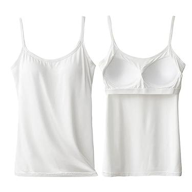 Imagem de regata com sutiã embutido,Camisola de ioga para meninas - Camisa de ioga, camisola com alça ajustável, regata Cami, regatas para corrida, blusa para exercícios Hoghaki