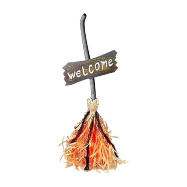 Imagem de Vassoura de dança assombrada | Vassoura de bruxa com sons assustadores flutuantes, adereços artificiais para casa assombrada, sala de fuga, quintal, lareira