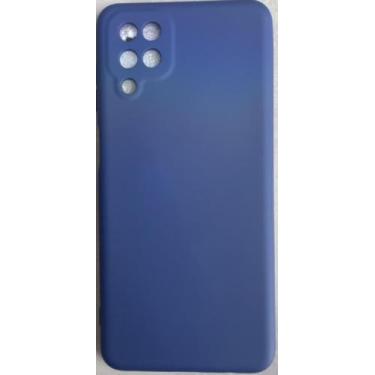 Imagem de Capa Capinha Case A12/M12 Samsung Galaxy Silicone Aveludado - CC, Azul