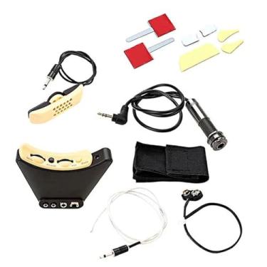 Imagem de Microfone de captador acústico equalizador de orifício de som piezo kit de captador para guitarra acústica folk clássica captador profissional de guitarra acústica