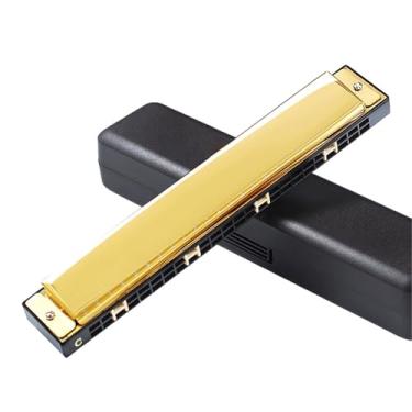 Imagem de Gaita profissional 24 furos chave C polifônica 28 gaita de destaque desempenho profissional (tipo 10)