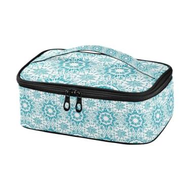 Imagem de GUIJI Lancheira térmica com padrões de azulejos, lancheira à prova de vazamento para mulheres e homens, lancheira portátil para trabalho, piquenique, viagens