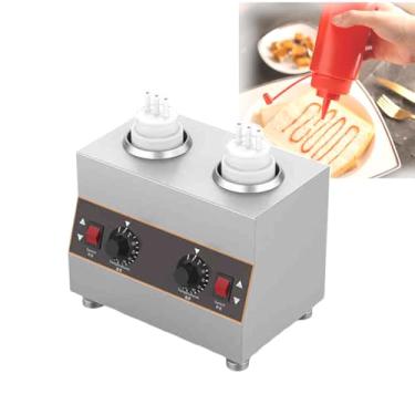 Imagem de CNAOHGHN Aquecedor EléTrico De Molho De Queijo, Dispensador AjustáVel De Calda De Queijo E Caramelo, MáQuina De ConservaçãO De Geleia Com Garrafa De 650ml, Temperatura AjustáVel De 30 A 85°C