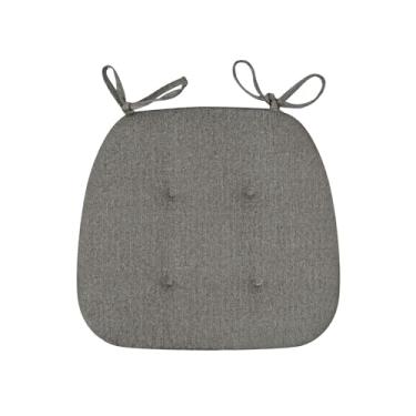 Imagem de Almofada de assento conjunto de cadeira de jardim, almofada de cadeira 43 x 41 com fitas, almofada de assento cadeira trapézio, lavável misturado tecido colorido cadeira almofada com enchimento grosso