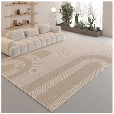 Imagem de SPXMQSS Tapete para sala de estar, resistente à sujeira do quarto, tapetes antiderrapantes laváveis de pelo baixo, tapete de sofá de cabeceira, para sala de estar, sala de jantar, quarto D 200 x 300