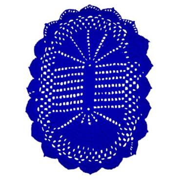 Imagem de Tapete de Crochê 63x43cm (azul royal)